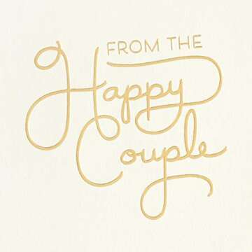 Hallmark Pack of 100 Wedding Thank You Cards (Happy Couple)