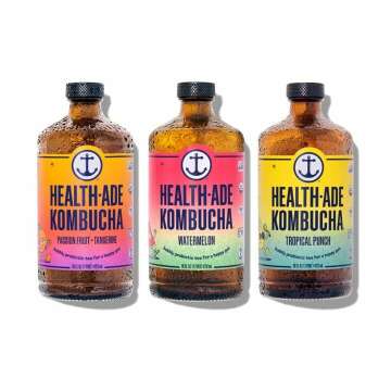 Health-Ade Kombucha Tea Organic Drink, Fermented Tea with Living Probiotics, Detoxifying Acids, Supports Gut Health, Non-GMO, Vegan, Gluten Free, 12 Pack (16 Fl Oz Bottles), Paradise Variety Pack