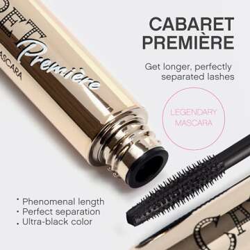 Cabaret Lash-Lengthening Black Mascara, Perfectly Defined Lashes, Vivienne Sabó, Made in Europe, Cruelty Free