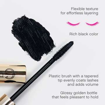 Cabaret Lash-Lengthening Black Mascara, Perfectly Defined Lashes, Vivienne Sabó, Made in Europe, Cruelty Free