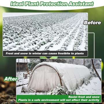 MAQIHAN Plant Cover - 6.5 ft x 13 ft Plant Covers Freeze Protection, Winter Plant Covers Freeze Protection, Reusable Floating Row Cover Frost Blankets for Outdoor Plants Frost Cloth Garden Row Covers