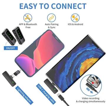 Wireless Lavalier Mic Set for iPhone & Android