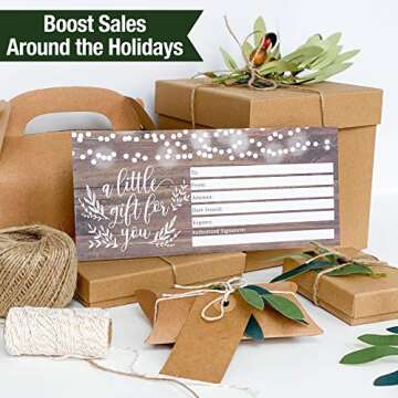 25 Rustic Blank Gift Certificates for Client Gifts