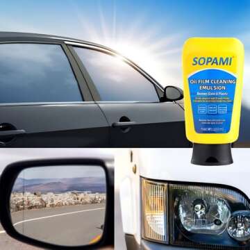 Soapami Oil Film Cleaner, Emulsion Glass Clean Remover, Automotive Oil Film Cleaning Emulsion Renews Glass & Plastic, Car Windows Quick Effect Coating Agent for Home and Auto Cleaning (1PC)