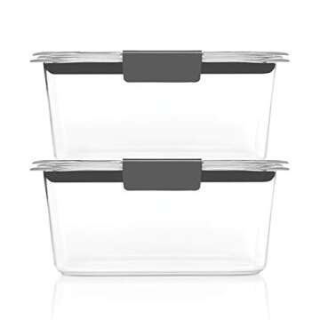 Rubbermaid Brilliance BPA Free Food Storage Containers - Airtight, Durable, and Safe