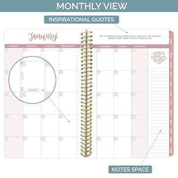 Bloom Undated Bound Daily Planner for Task Tracking