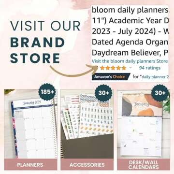 Bloom Undated Bound Daily Planner for Task Tracking