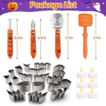 ZIZZ Pumpkin Carving Kits for Halloween: 28pcs Stainless Steel Pumpkin Carving Tools Sets for Halloween DIY Lanterns Craft Party Decoration Gifts for Teen Kids Adults & Beginner