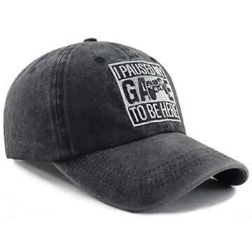 I Paused My Game Baseball Cap - Funny Gaming Gift