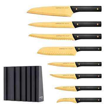 Hampton Signature Knight Cutlery Block Set, Black