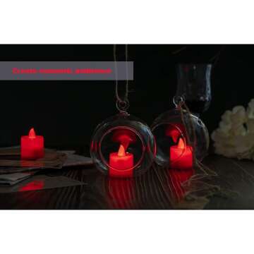 Flickering Red LED Tea Lights – 24 Pack for Events