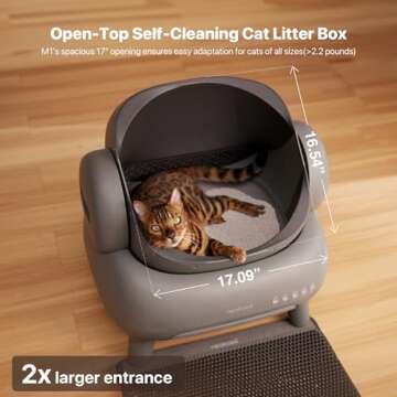 Automatic Cat Litter Box with APP Control & Trash Bags