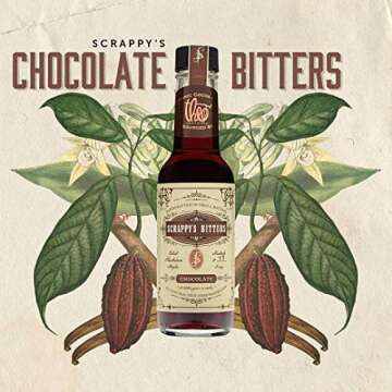 Scrappy's Bitters - Chocolate, 5 oz - Organic Ingredients, Finest Herbs & Zests, No Extracts, Artificial Flavors, Chemicals or Dyes. Made in the USA!