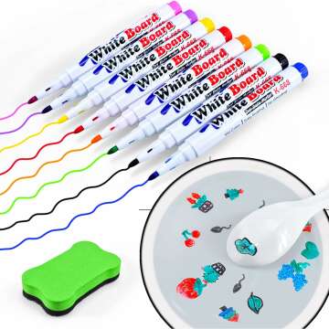 Magical Water Painting Pen Set - Vibrant 8/12 Color Markers for Kids