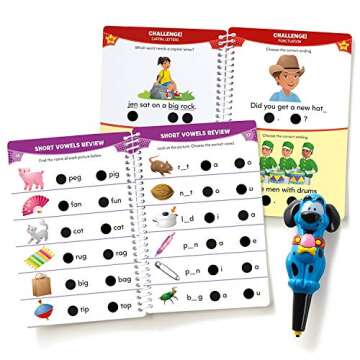 Educational Insights Hot Dots Jr. Let's Master Kindergarten Reading Set, Homeschool & Kindergarten Learn to Read Workbooks, 2 Books & Interactive Pen, 100 Reading Lessons, Ages 5+