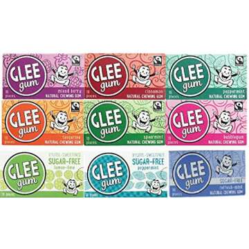 Glee Gum 9 Flavor Variety Pack - ( One of Each)