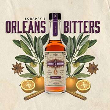 Scrappy's Bitters - Orleans, 5 oz - Organic Ingredients, Finest Herbs & Zests, No Extracts, Artificial Flavors, Chemicals or Dyes. Made in the USA!