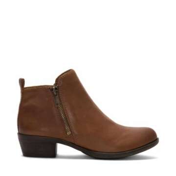 Lucky Brand Lk-Basel Ankle Bootie for Women - Toffee