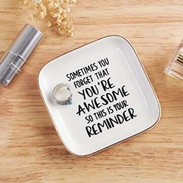 Pudding Cabin Inspirational Ring Dish Gift - You're Awesome!