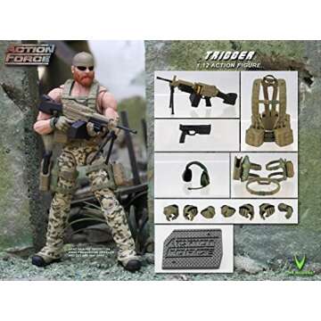 Action Force Valaverse Series 2 Trigger Premium Toy, Multiple Accessories 6-Inch-Scale with Custom Package Art