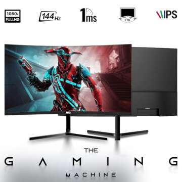 TechMagnet Nova Gaming Desktop Bundle | 27" Curved Monitor