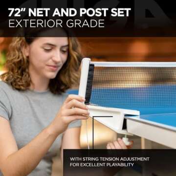 STIGA XTR Professional Outdoor Table Tennis Tables – All Weather Aluminum Waterproof Outdoor or Indoor Design with Net & Post - 10 Minute Easy Assembly Ping Pong Table with Compact Storage