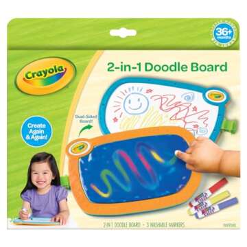 Crayola 2-in-1 Doodle Board: Kids Drawing Tablet & Travel Activity