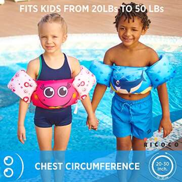 Toddler Swim Vest - Swim Vest Swim Floaties for Toddlers Girls and Boys 20-30-40-50 pounds - Kids Swim Vests for Pool, Beach, Lake and River - Baby Swim Vest Floatie Device - Swimmies