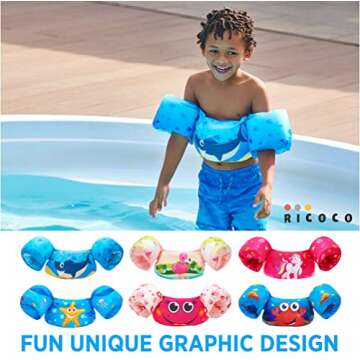 Toddler Swim Vest - Swim Vest Swim Floaties for Toddlers Girls and Boys 20-30-40-50 pounds - Kids Swim Vests for Pool, Beach, Lake and River - Baby Swim Vest Floatie Device - Swimmies