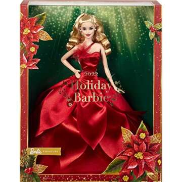 2022 Holiday Barbie Doll - Collectible with Stand