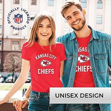 Team Fan Apparel NFL Adult Gameday T-Shirt - Cotton Blend - Tagless - Semi-Fitted - Unleash Your Team Spirit During Game Day (Kansas City Chiefs - Red, Small)