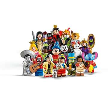 LEGO Minifigures Disney 100 6 Pack 66734 Limited Edition Collectible Figures, Surprise Buildable Disney Characters for Role Play, A Gift for Imaginative Kids Ages 5+