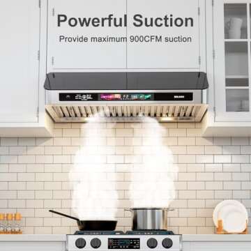 30 Inch Range Hood - Voice & Gesture Control, 900 CFM