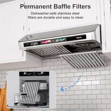 30 Inch Range Hood - Voice & Gesture Control, 900 CFM