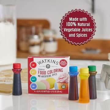 Watkins Food Coloring Set - 4 Vibrant Colors