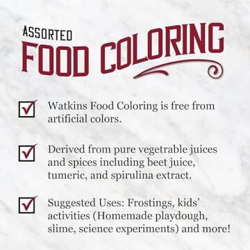 Watkins Food Coloring Set - 4 Vibrant Colors