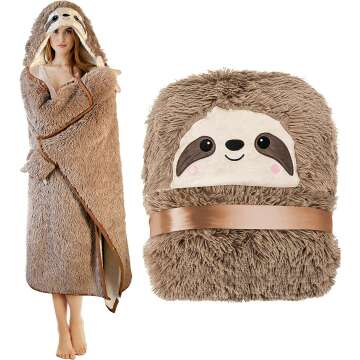 Sloth Hooded Blanket