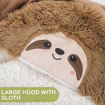 Sloth Hooded Blanket