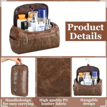 Groomsmen Toiletry Bags - Set of 6 Leather Gifts