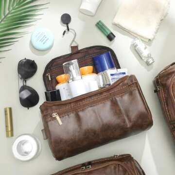 Groomsmen Toiletry Bags - Set of 6 Leather Gifts