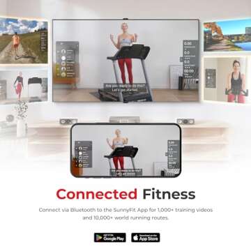 Sunny Health & Fitness Smart Treadmill: Auto Incline & Features