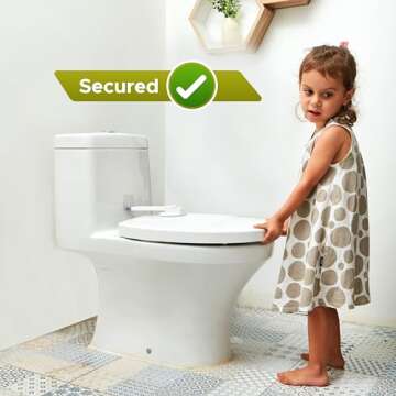 Toilet Locks Baby Proof (2-Pack) Ideal Baby Proof Toilet Lid Lock with Arm – No Tools Needed Easy Installation with 3M Adhesive – Top Safety Toilet Seat Lock – Fits Most Toilets, White