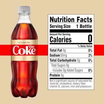 Diet Coke Caffeine Free Soda Soft Drink, 16.9 fl oz, 12 Pack