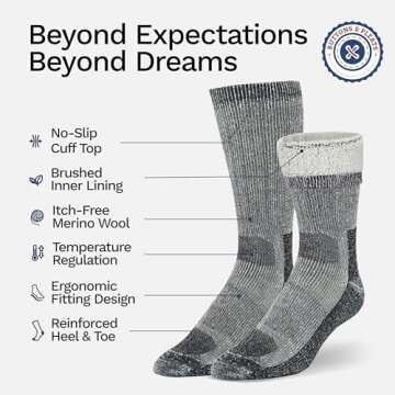 Merino Wool Winter Socks - Warm & Cozy for All