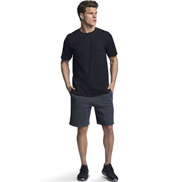 Russell Athletic Men's Essenital Men's Short Sleeve Tee Shirt, Black, XL