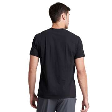 Russell Athletic Men's Essenital Men's Short Sleeve Tee Shirt, Black, XL