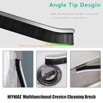 Hiyniaz 3Pcs Crevice Cleaning Supplies, Crevice Cleaning Brush Tool, Hard Bristle Crevice Cleaning Brush for Household Use, Bathroom Accessories, Kitchen Gadgets