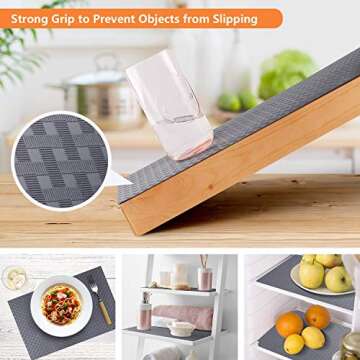 StaHom Kitchen Shelf Liners - Waterproof & Non-Adhesive