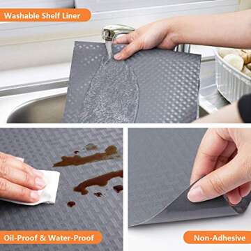 StaHom Kitchen Shelf Liners - Waterproof & Non-Adhesive