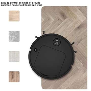 Mokernali Robot Vacuum Cleaner 3 in 1 Mop and Sweep Smart Robotic Vacuums with USB Charge Quiet & Cleaning for Pet Hairs, Dust, Scrums, Hardwood Floors & Carpets